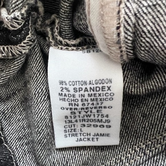 Ralph Lauren Womens Polo Jeans Jacket Jamie Vintage Distressed Black L - Picture 4 of 11